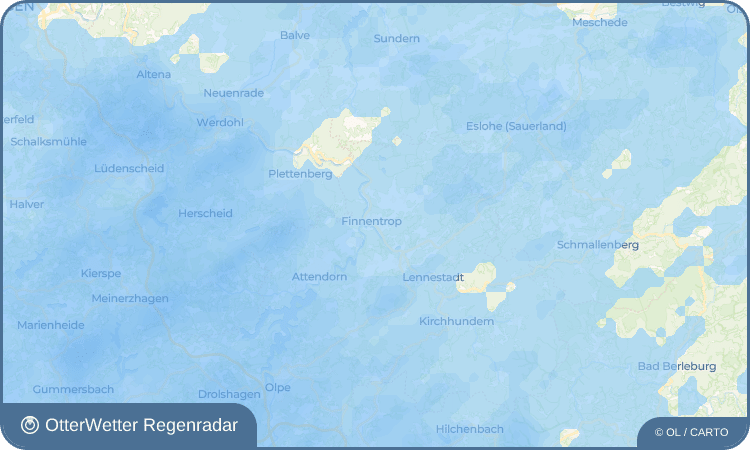 Widget-Vorschau für Bamenohl Wetter-Widget-Vorschau mit Vorhersagedaten für Bamenohl
