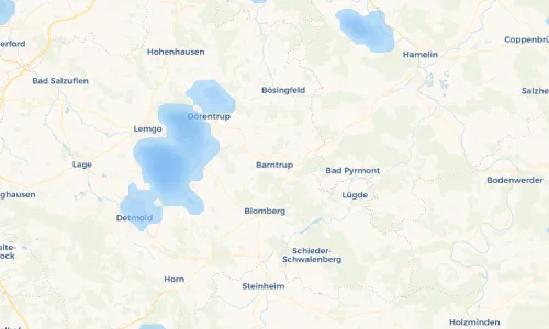 Regenradar Vorschaubild - Aktuelle Niederschläge in Barntrup und Umgebung