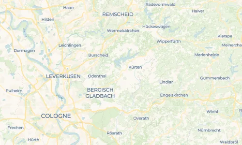 Regenradar Bechen: aktuelle Niederschläge in Bechen und Umgebung, Stand 21. Oktober 2026 um 2:50 Uhr