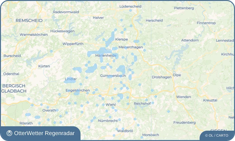 Wetter-Widget-Vorschau mit Vorhersagedaten für Becke