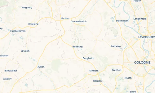 Regenradar Vorschaubild - Aktuelle Niederschläge in Bedburg und Umgebung