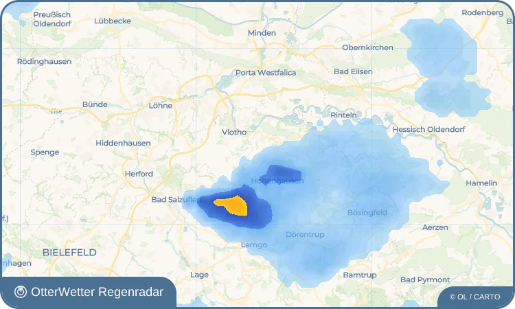 Widget-Vorschau für Bentorf Wetter-Widget-Vorschau mit Vorhersagedaten für Bentorf