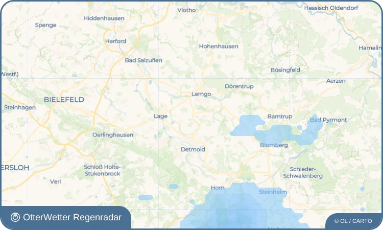 Wetter-Widget-Vorschau mit Vorhersagedaten für Bentrup