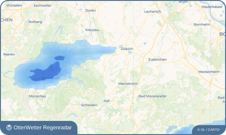 OtterWetter Regenradar-Widget Berg