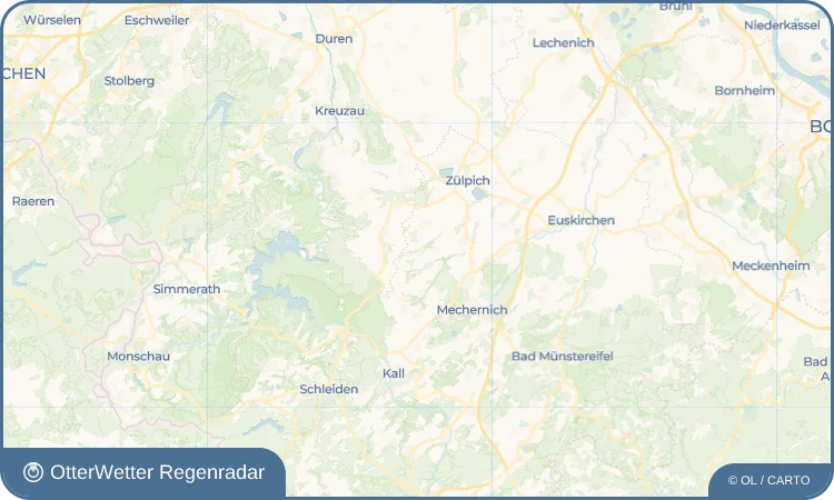 Wetter-Widget-Vorschau mit Vorhersagedaten für Berg