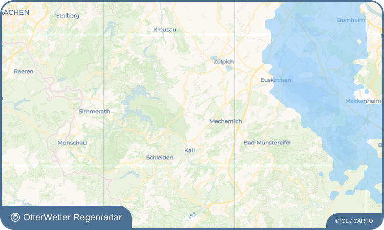 OtterWetter Regenradar-Widget Bergbuir