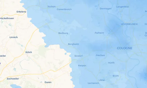 Regenradar Vorschaubild - Aktuelle Niederschläge in Bergheim und Umgebung