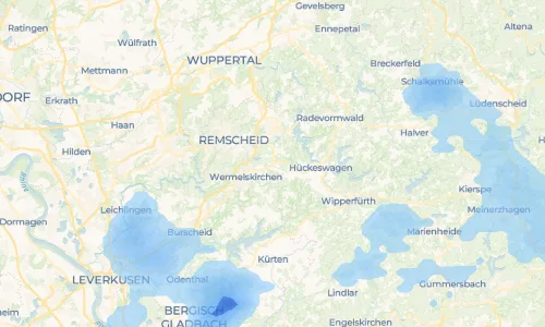 Regenradar Vorschaubild - Aktuelle Niederschläge in Bergisch Born und Umgebung