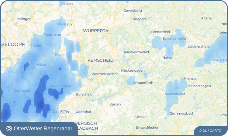 OtterWetter Regenradar-Widget Bergisch Born