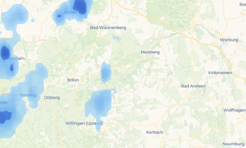 Regenradar Vorschaubild - Aktuelle Niederschläge in Beringhausen und Umgebung