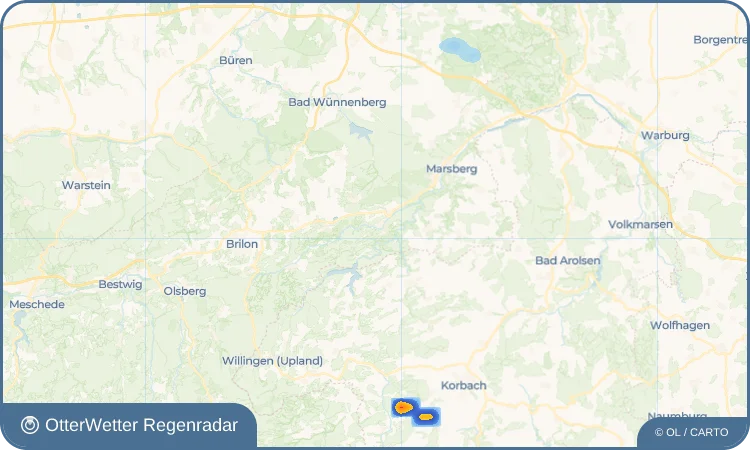 Wetter-Widget-Vorschau mit Vorhersagedaten für Beringhausen