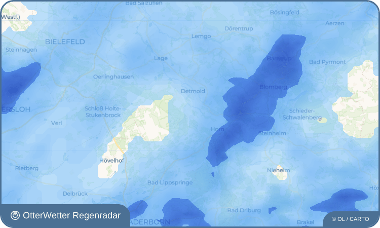 OtterWetter Regenradar-Widget Berlebeck