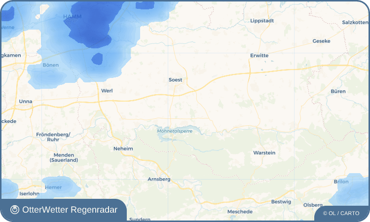 Wetter-Widget-Vorschau mit Vorhersagedaten für Berlingsen