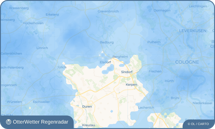 OtterWetter Regenradar-Widget Berrendorf-Wüllenrath