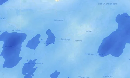 Regenradar Vorschaubild - Aktuelle Niederschläge in Bestwig und Umgebung