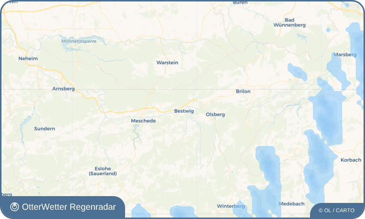 Widget-Vorschau für Bestwig Wetter-Widget-Vorschau mit Vorhersagedaten für Bestwig