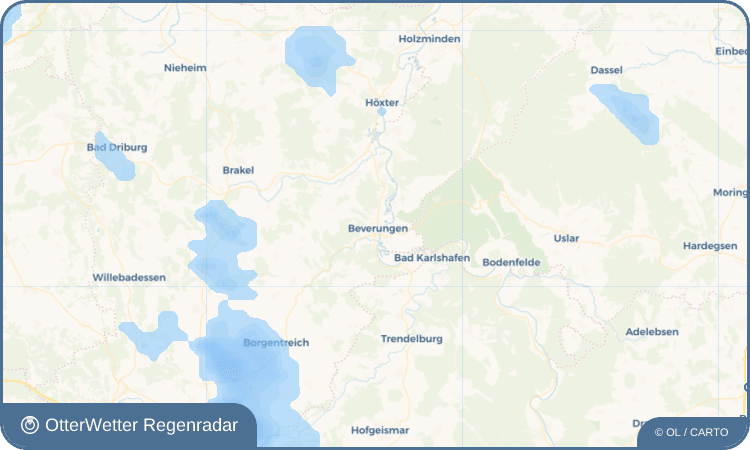 OtterWetter Regenradar-Widget Beverungen