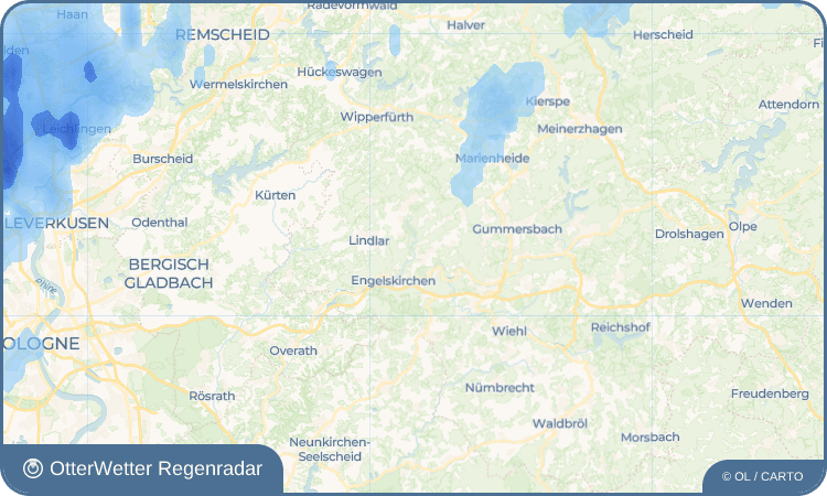 Wetter-Widget-Vorschau mit Vorhersagedaten für Bickenbach