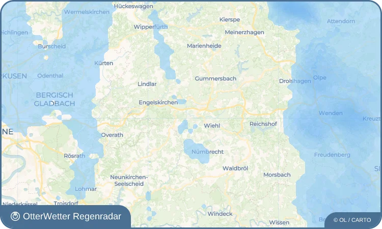 Widget-Vorschau für Bielstein Wetter-Widget-Vorschau mit Vorhersagedaten für Bielstein