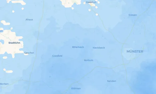 Regenradar Vorschaubild - Aktuelle Niederschläge in Billerbeck und Umgebung