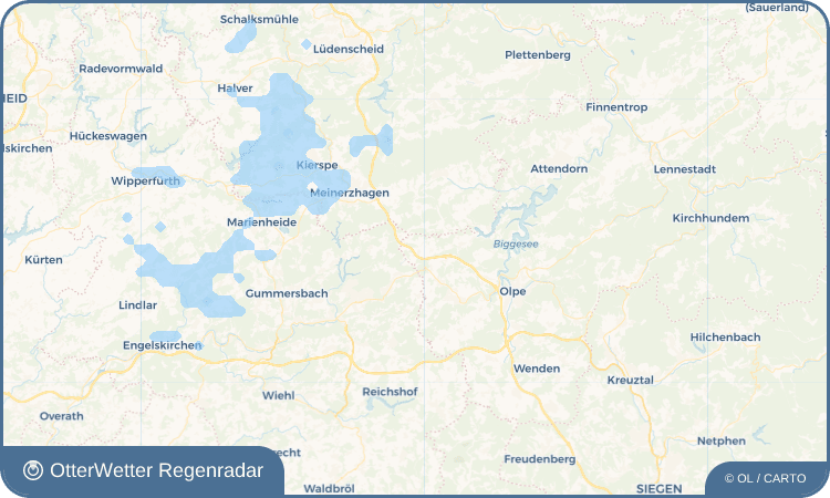 OtterWetter Regenradar-Widget Bleche