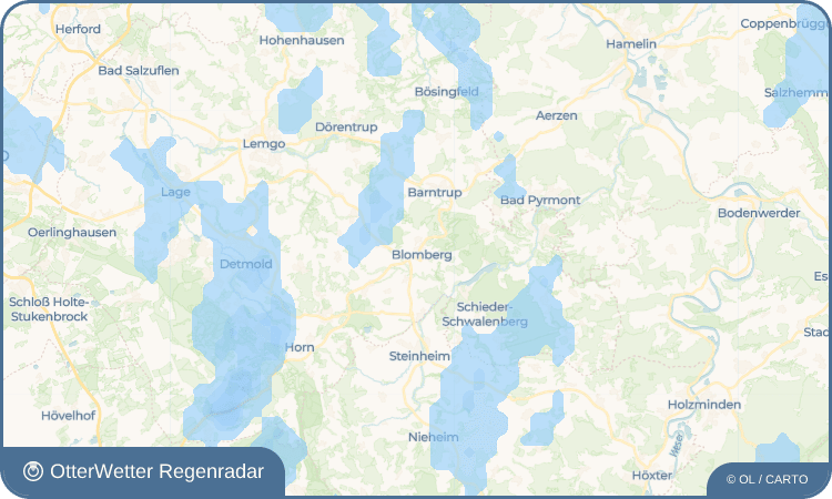 Widget-Vorschau für Blomberg Wetter-Widget-Vorschau mit Vorhersagedaten für Blomberg