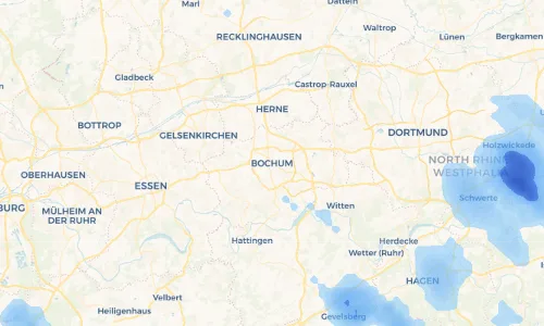 Regenradar Vorschaubild - Aktuelle Niederschläge in Bochum und Umgebung