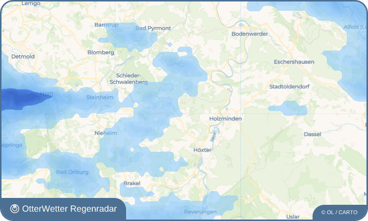 OtterWetter Regenradar-Widget Bödexen