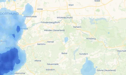 Regenradar-Vorschau: aktuelle Niederschläge in Böingsen und Umgebung