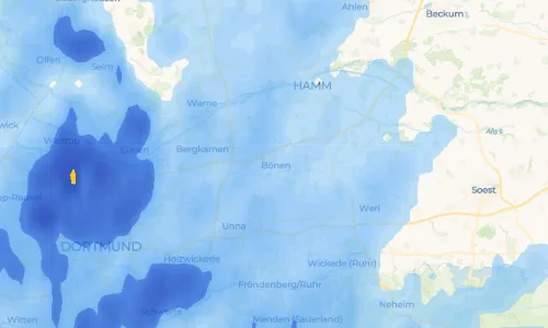 Regenradar Vorschaubild - Aktuelle Niederschläge in Bönen und Umgebung