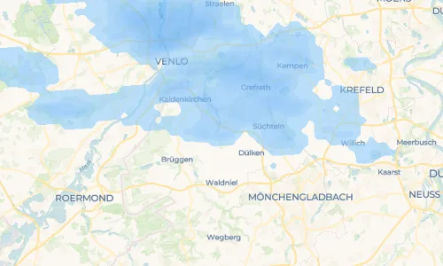 Regenradar Boisheim: aktuelle Niederschläge in Boisheim und Umgebung, Stand 18. Oktober 2026 um 3:25 Uhr