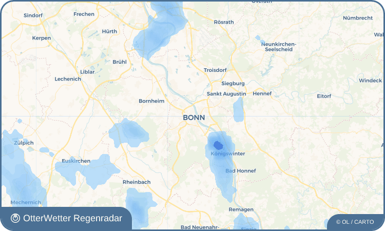 OtterWetter Regenradar-Widget Bonn