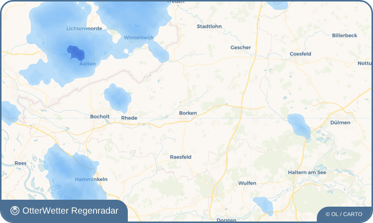 Widget-Vorschau für Borken Wetter-Widget-Vorschau mit Vorhersagedaten für Borken