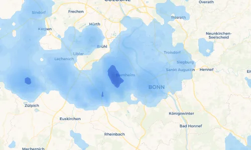 Regenradar Vorschaubild - Aktuelle Niederschläge in Bornheim und Umgebung