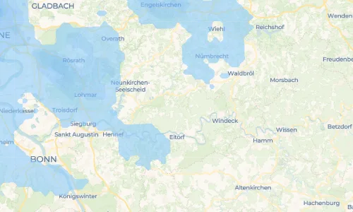 Regenradar-Vorschau: aktuelle Niederschläge in Bornscheid und Umgebung