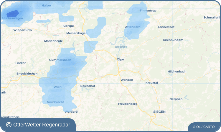 OtterWetter Regenradar-Widget Brachtpe