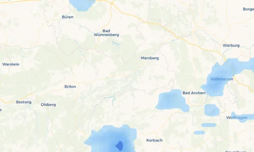 Regenradar Vorschaubild - Aktuelle Niederschläge in Bredelar und Umgebung