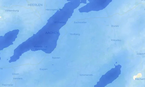 Regenradar Breinig: aktuelle Niederschläge in Breinig und Umgebung, Stand 23. Oktober 2026 um 4:00 Uhr
