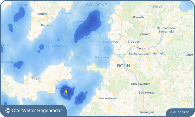 Wetter-Widget-Vorschau mit Vorhersagedaten für Brenig
