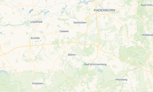 Regenradar Brenken: aktuelle Niederschläge in Brenken und Umgebung, Stand 28. Oktober 2026 um 3:40 Uhr
