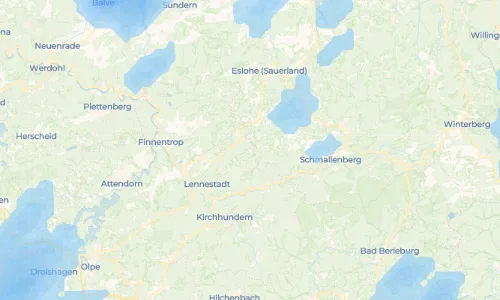 Regenradar Brenschede: aktuelle Niederschläge in Brenschede und Umgebung, Stand 24. Oktober 2026 um 15:05 Uhr