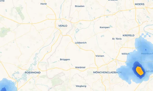 Regenradar Vorschaubild - Aktuelle Niederschläge in Breyell und Umgebung