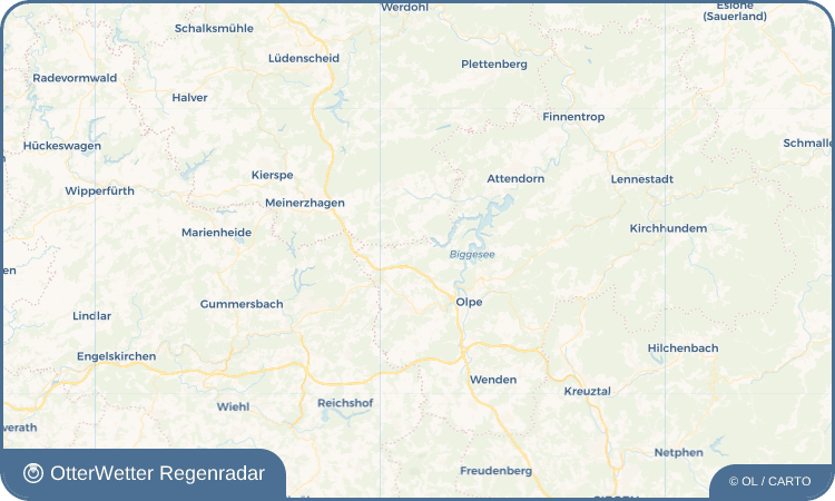 Wetter-Widget-Vorschau mit Vorhersagedaten für Brink