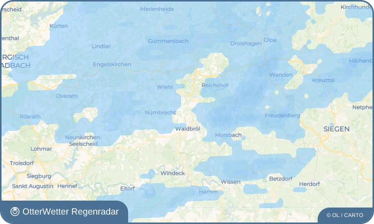 Widget-Vorschau für Bröl Wetter-Widget-Vorschau mit Vorhersagedaten für Bröl