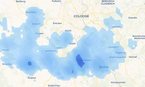 Regenradar Vorschaubild - Aktuelle Niederschläge in Brühl und Umgebung