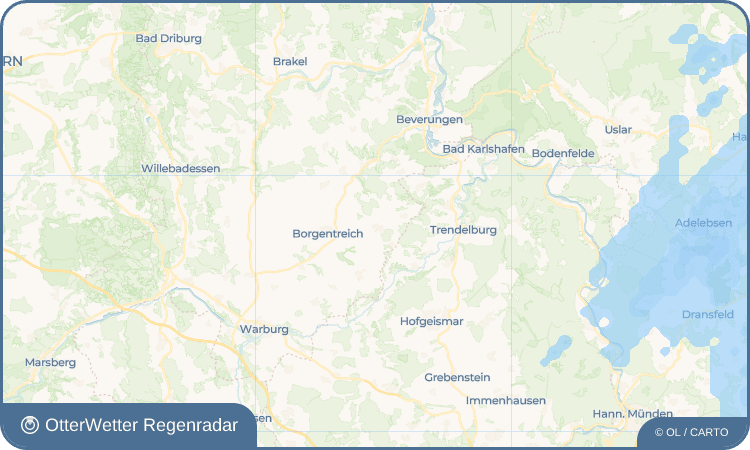 OtterWetter Regenradar-Widget Bühne