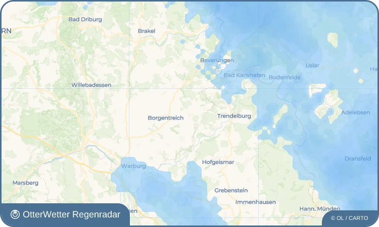 Wetter-Widget-Vorschau mit Vorhersagedaten für Bühne