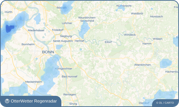 Wetter-Widget-Vorschau mit Vorhersagedaten für Büllesbach