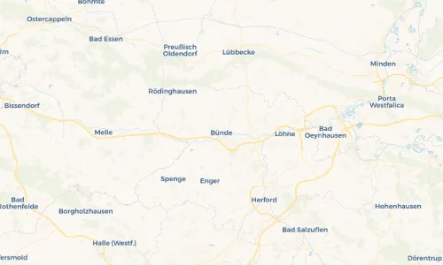 Regenradar Vorschaubild - Aktuelle Niederschläge in Bünde und Umgebung