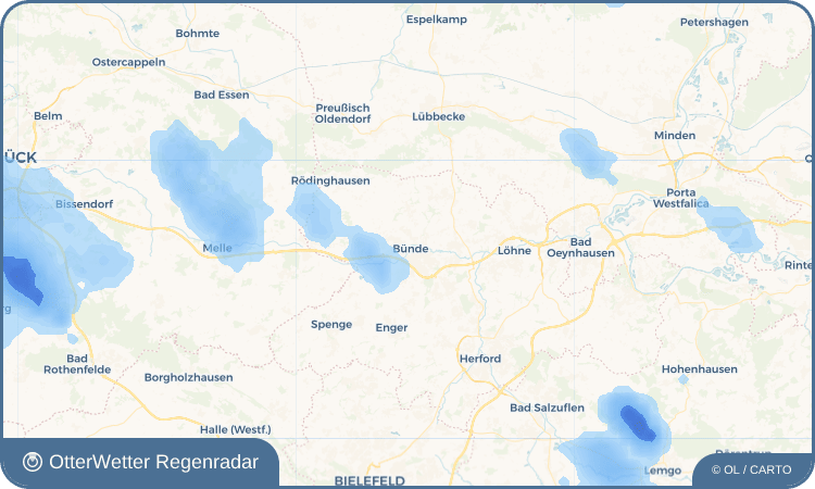 OtterWetter Regenradar-Widget Bünde